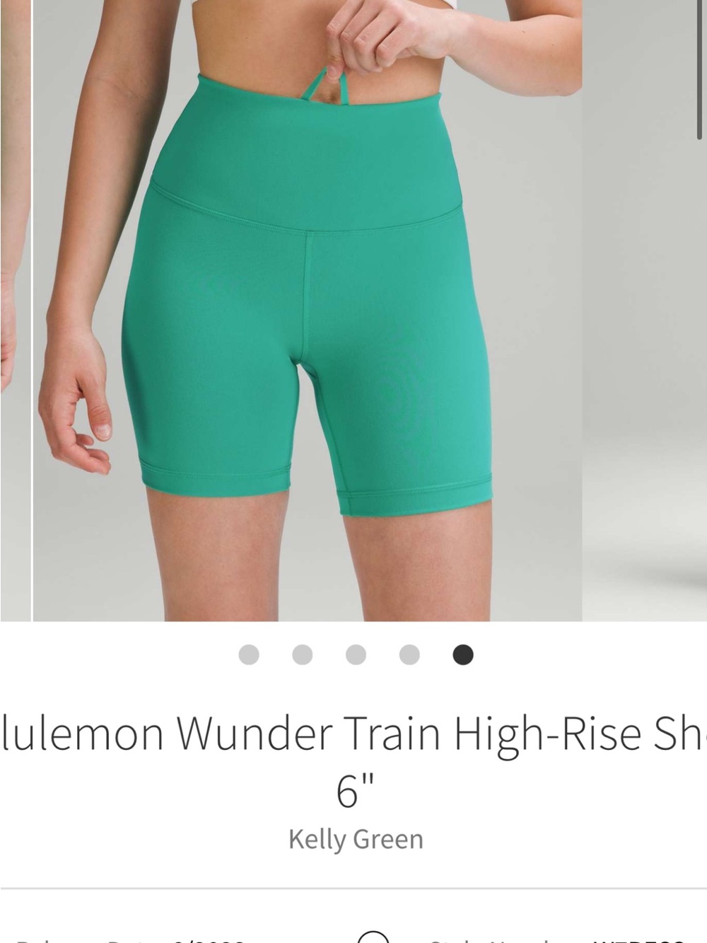 lululemon athletica Wunder Train High-Rise Bike Shorts - Kelly Green